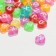 Acrylic bead "letters" in a transparent heart (mix), set 10 g, color mix