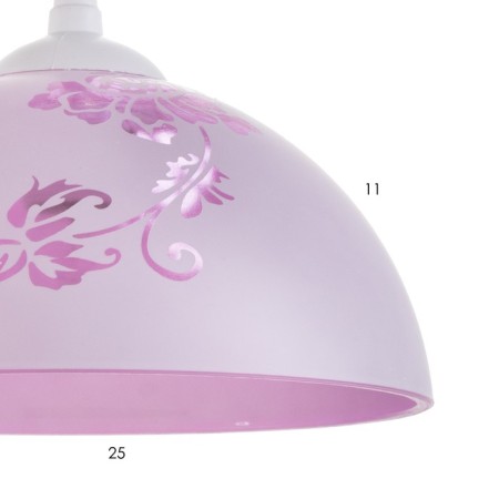 Lamp Bayerlux cap "Rocell" 1 lamp E27 40W White-pink d.250-4