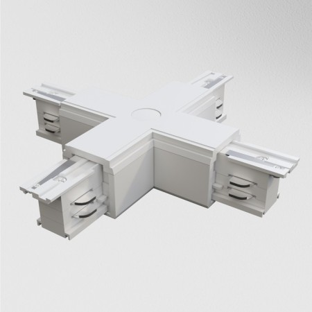 The X-shaped connector for the Technical Tracx-31W, 16.6x16.6x3.2 cm, white color, white-1