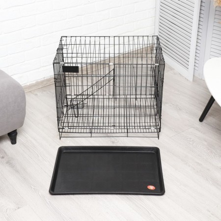 A cage for dogs and cats, a bunk 61 x 42 x 50 cm, black-8