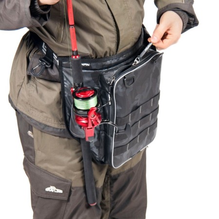 Fisherman Board Yaman Fishing Belt Bag Light, 44x35x6 cm, camouflage, without boxes-8