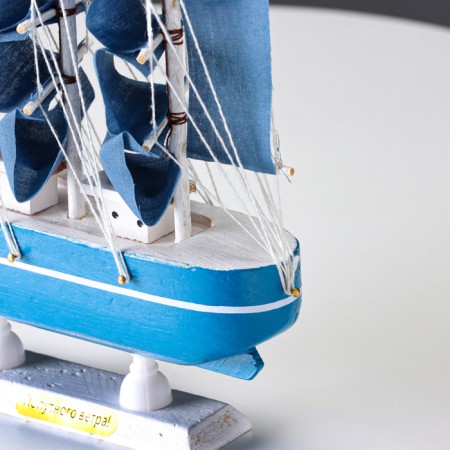 Souvenir small “Askold” souvenir ship, blue sides with strip, blue sails, 23.5 × 4.5 × 23 cm-2