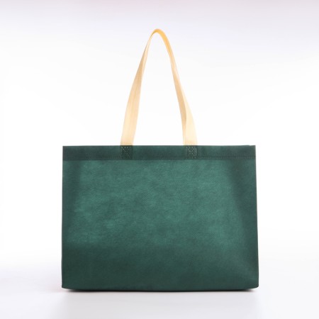 Household bag without fastening, green color-1
