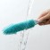 Brush with a handle, with rubberized bristles, 27x5x3 cm