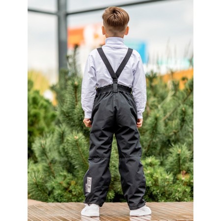 Pants for a boy, height 110 cm, color black graphite-3