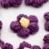 Knitted flower, set 10 pcs., Size 1 pc., 4 × 1.5 cm, purple color