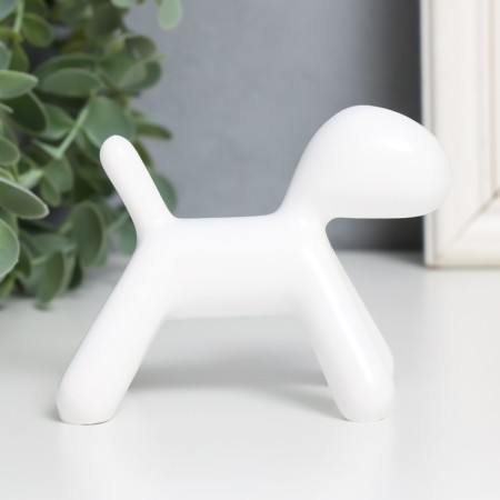 Souvenir Polystone "Dog" White 10x7.8x5.4 cm-1