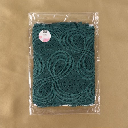 Lace elastic fabric, 180 mm × 2.7 ± 0.5 m, emerald color-4