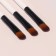 A set of makeup brushes, 3 objects, white/black color