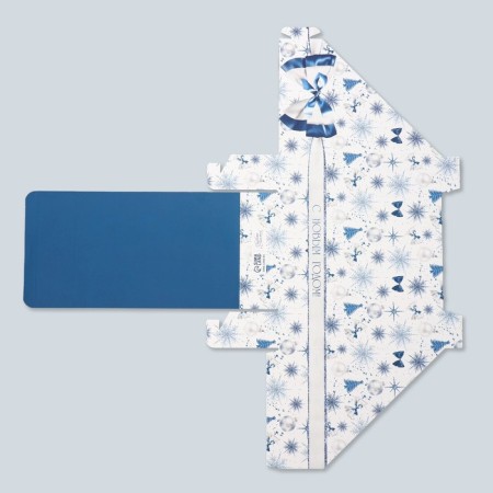 Folding box "New Year's bow", 21x 15 x 5 cm, New Year-7