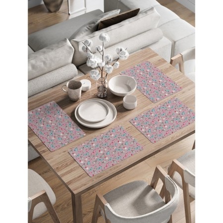 A set of napkins for setting the table “Abundance of butterflies”, rectangular, rounded edges, size 30x46 cm, 4 pcs