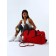 Women's road bag, textura, large size, red color