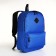 Youth backpack with lightning, external pocket, blue color