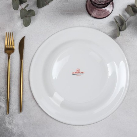 Bath porcelain plate Bistro, d = 26.7 cm, white color-2