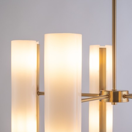 Freya FR5368CL-10BS FIRE, 600x600x490 mm ceiling lamp, E14, 10x40W, brass color-7