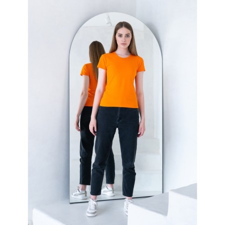 Female T -shirt, size 42, orange color-5