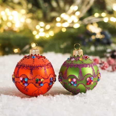New Year's ball "prestige" 6cm mix-5