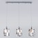 SCOPPIO lamp, 3x60W E14, chromium color