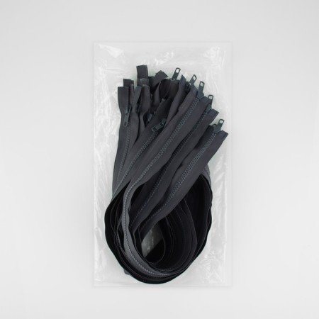 Lightning "Tractor", No. 5, connective, 2 runners, automatic locks, 100 cm, dark gray color-2