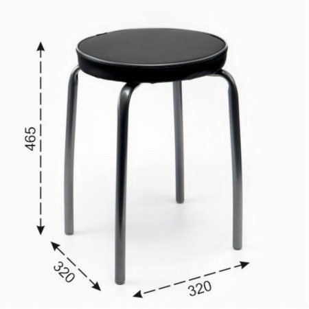 Stool collapsible TF02 r black-4