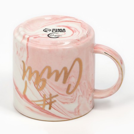 Ceramic mug "SHIAI", 350 ml, pink color-4