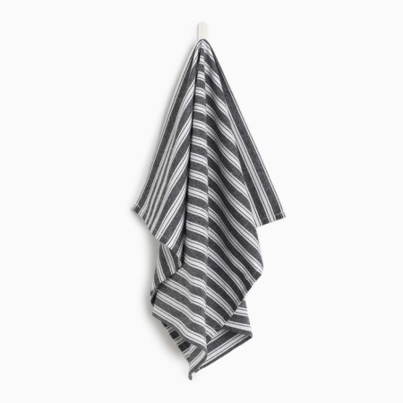 Ethel Lines towel, col. Black, 50x70 cm, 100% HL