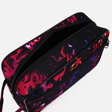 Lightning cosmetic bag, external pocket, black color-2