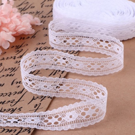 Capricon lace, 22 mm × 10 ± 1 m, white color