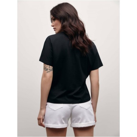 Female T -shirt, size XS, black color-3