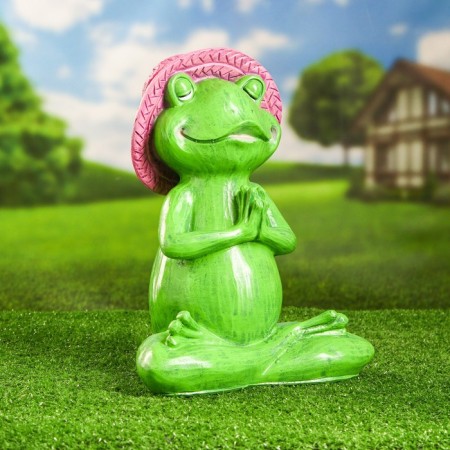 Garden figure "Frog in the Lotus Pose" 26x32x17cm