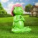 Garden figure "Frog in the Lotus Pose" 26x32x17cm