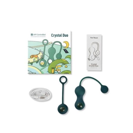 Magic Motion Crystal Duo Kegel simulator, dark green-2