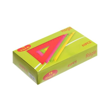 Triangle 13 cm, 30 °, fluorescent, transparent, mix-3