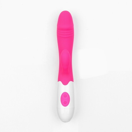 Vibrator-Roller "Wow", 30 modes, clitoris stimulator and points G, IP67, battery, pink-2