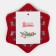 Set of stands for the glass "Snowflake", 4 pcs, col. red 8.5 cm, 100; p/e, felt
