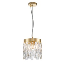 Suspended Indigo lamp, 12029/2p Gold. 2x40W, E14, 200x200x360/1160 mm, transparent color