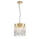 Suspended Indigo lamp, 12029/2p Gold. 2x40W, E14, 200x200x360/1160 mm, transparent color