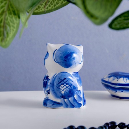 Souvenir "Owl Sofa", 8 cm, gzhel-2