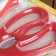 A set of kitchen supplies "Flowering", 3 objects: a knife 12.5 cm, scissors, vegetable vegetables, red color red