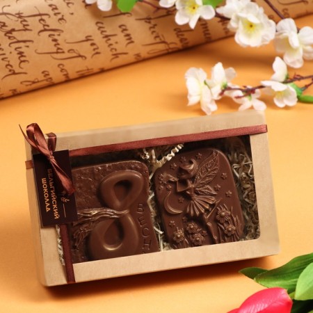 Chocolate figures, 2 in 1 “March 8 Spring + Fairy”, 160 g