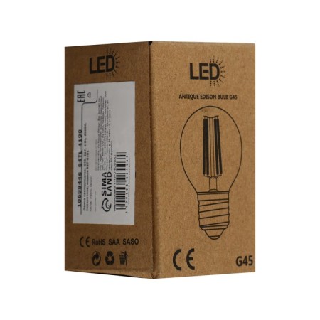 LED lamp, G45, E27, 4 W, 3000K, 220 V, transparent-1
