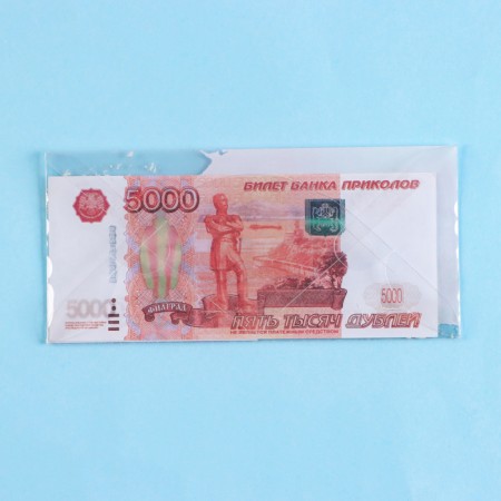 Money envelope "Happy Birthday!" Transparent PVC, pastel tone, 16 x 8 cm-1