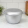 Cauldron, 4 liters, scouring cover, cast handles, silver color