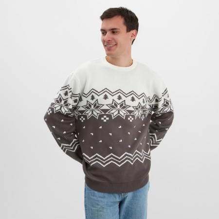 New Year. Knitted jumper KAFTAN Scandinavia size 42, gray-2