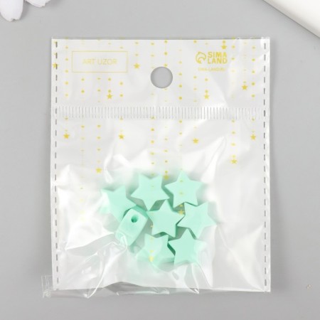 Busina Silicon "Star" Mint-green d = 1.4 cm-2