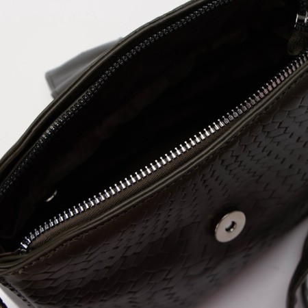 Cross-Bodi bag, lightning department, external pocket, green color-2