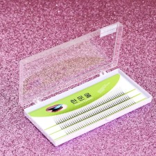 Eyelashes for extension, bundles, 11 mm, thickness 0.07 mm, bend C, 120 bundles, black color black