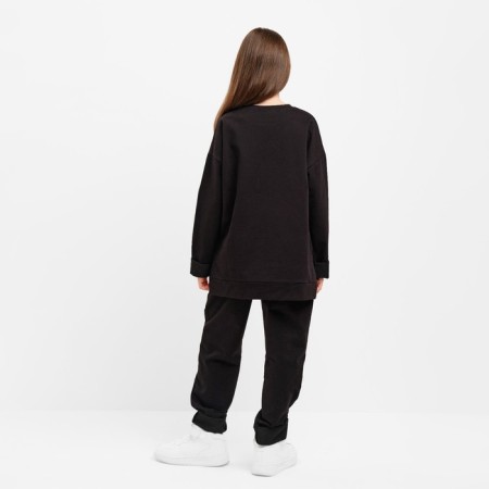 Kidsa (sweatshirt, trousers) minku color black, height 158 ​​cm-2