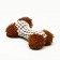 The toy is soft for dogs "Special bone", two-tone, with a squeak, 20x12 cm, white-brown 708725