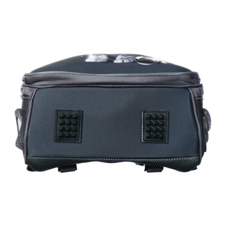 School backpack 38 x 30 x 16 cm, ergonomic back, stavia "soap bubbles", gray-6